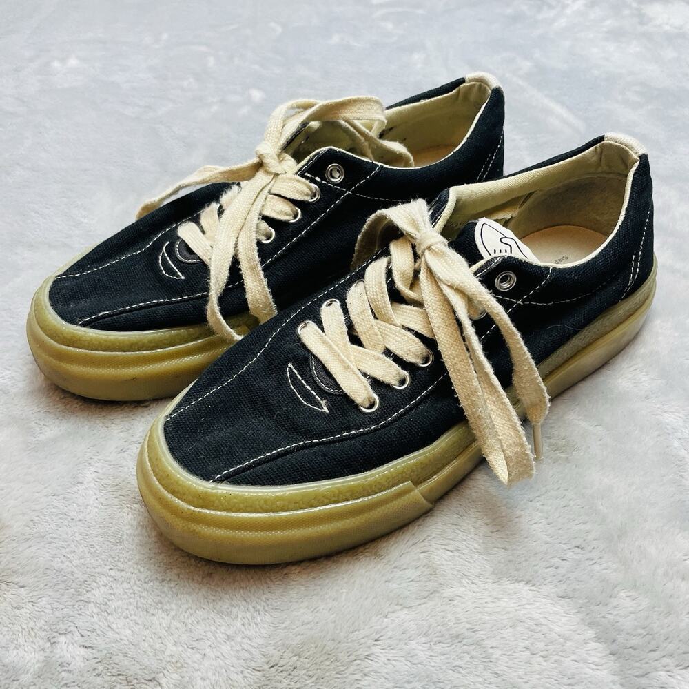 SWC Stepney Workers Club Mens Dellow Sneakers 38/US M5/W7 Black Canvas‎ Gum Sole